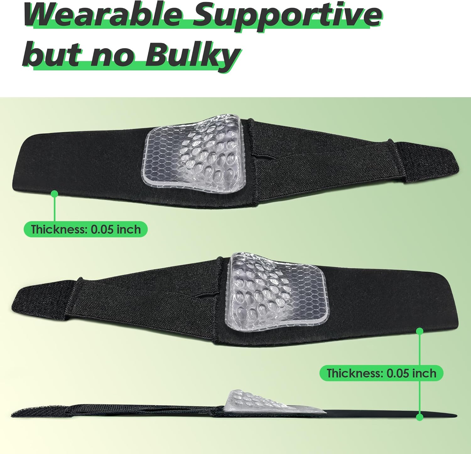 JL-Group Adjustable Arch Support Inserts with Replaceable Orthotic Arch Pads, Wearable Arch Bands for Plantar Fasciitis Pain Relief, Flat Feet & Fallen Arches, High Arches - Image 4