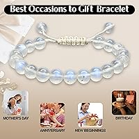 Vista 481 de Amazing Gemstone Crystal Bracelet for Women Men's Gifts - Protection Healing Crystal Bracelet - 8mm Gemstone Beaded Adjustable Bracelet Pulseras