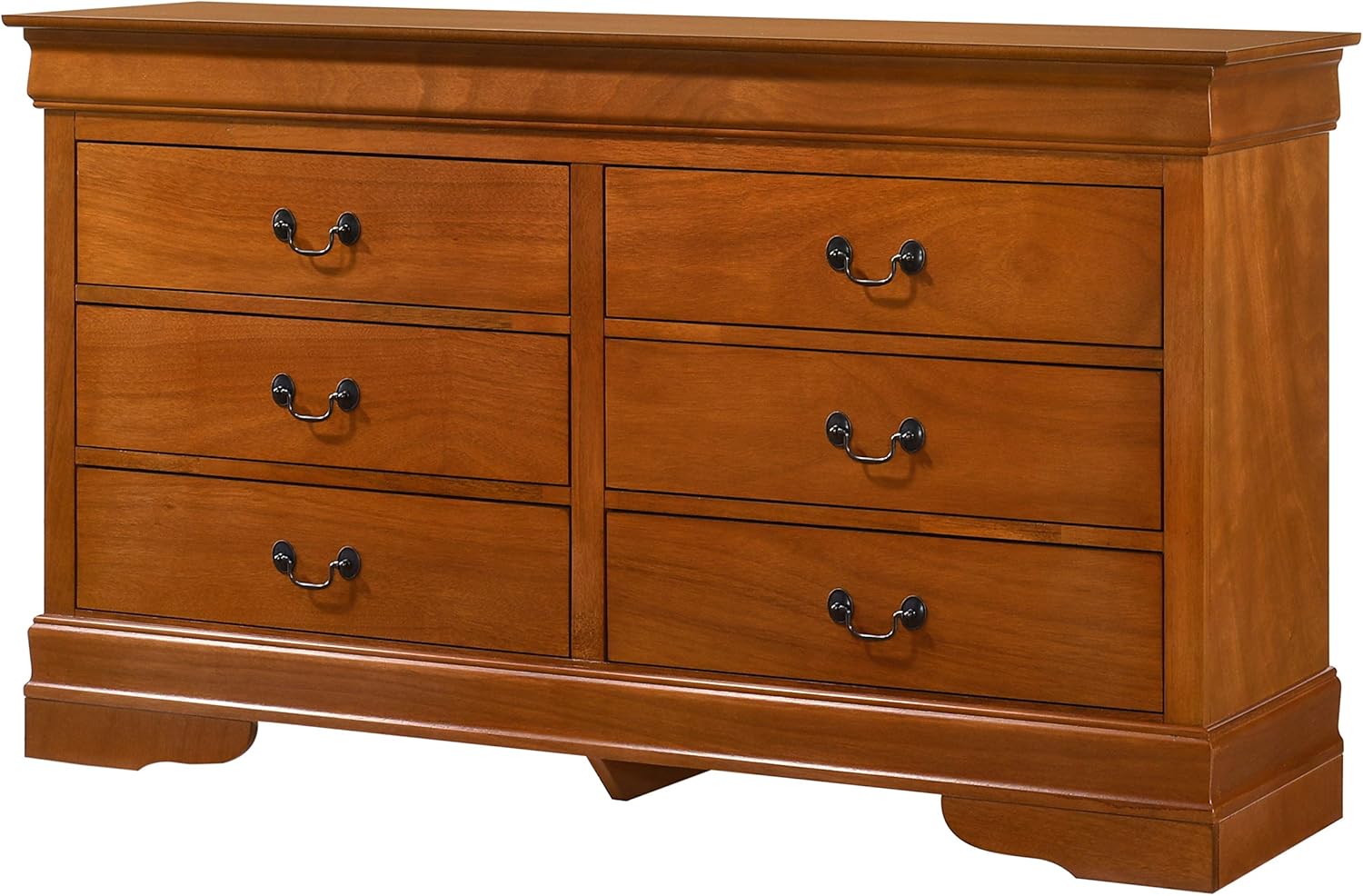 Glory Furniture LouisPhillipe , Oak Dresser, 33" H X 57" W X 16" D