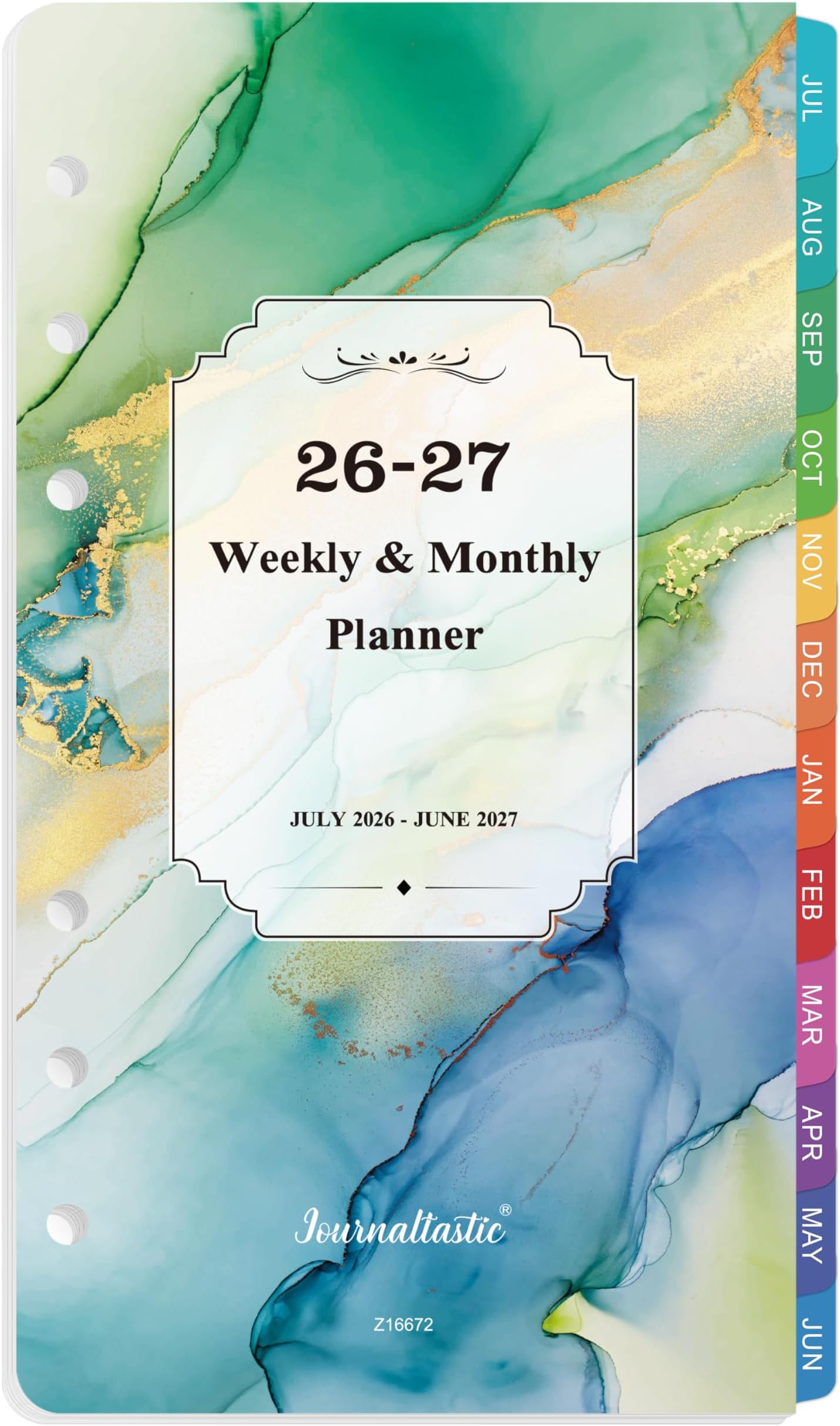 2026-2027 Planner Refills - Planner Refills, July 2026 - June 2027, A6 Planner Inserts, Weekly and Monthly Planner 2026-2027, 3.75" x 6.75", A6 Planners Refill, 6-Hole Punched