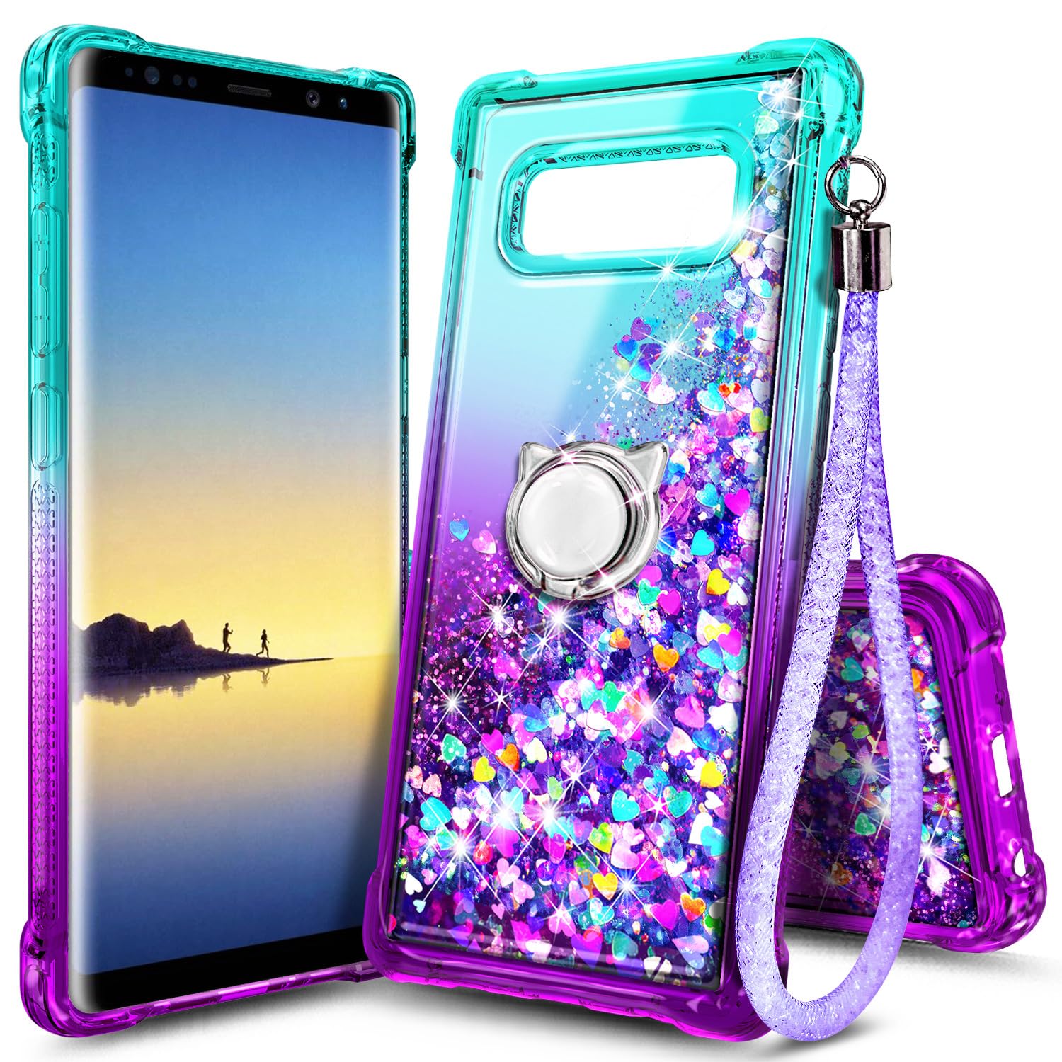 Amazon.com: NZND Case for Samsung Galaxy Note 8 with Ring Holder