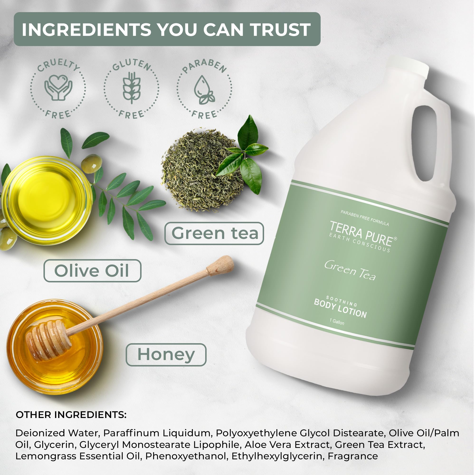 Amazon.com : Terra Pure Green Tea Hotel Body Lotion | 1 Gallon