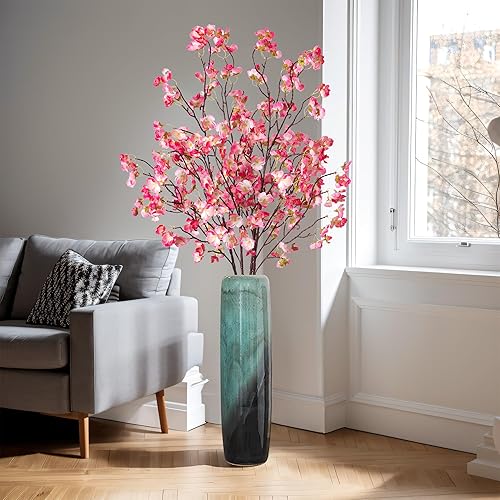 Miniatura 2 de 4 piezas de flores artificiales de cerezo a granel, flores de imitación de seda a granel, ramo de tacto real para Navidad, Halloween, decoración del