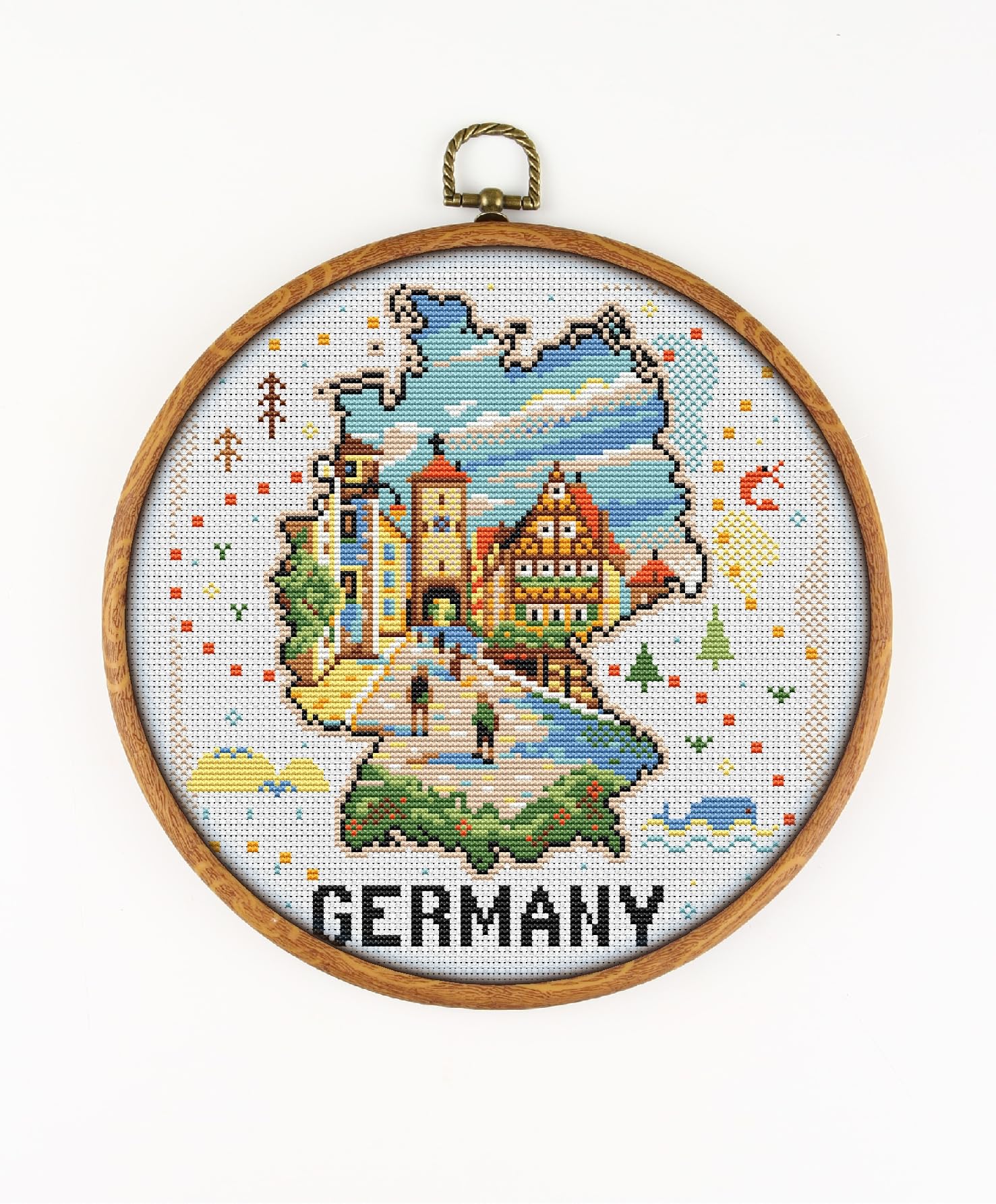 Amazon.com: Germany Romantic Road Rothenburg Map CS2560