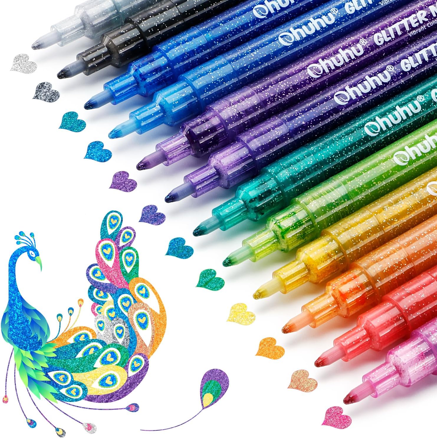 CraZArt Glitter Markers, 6 Count (10050)