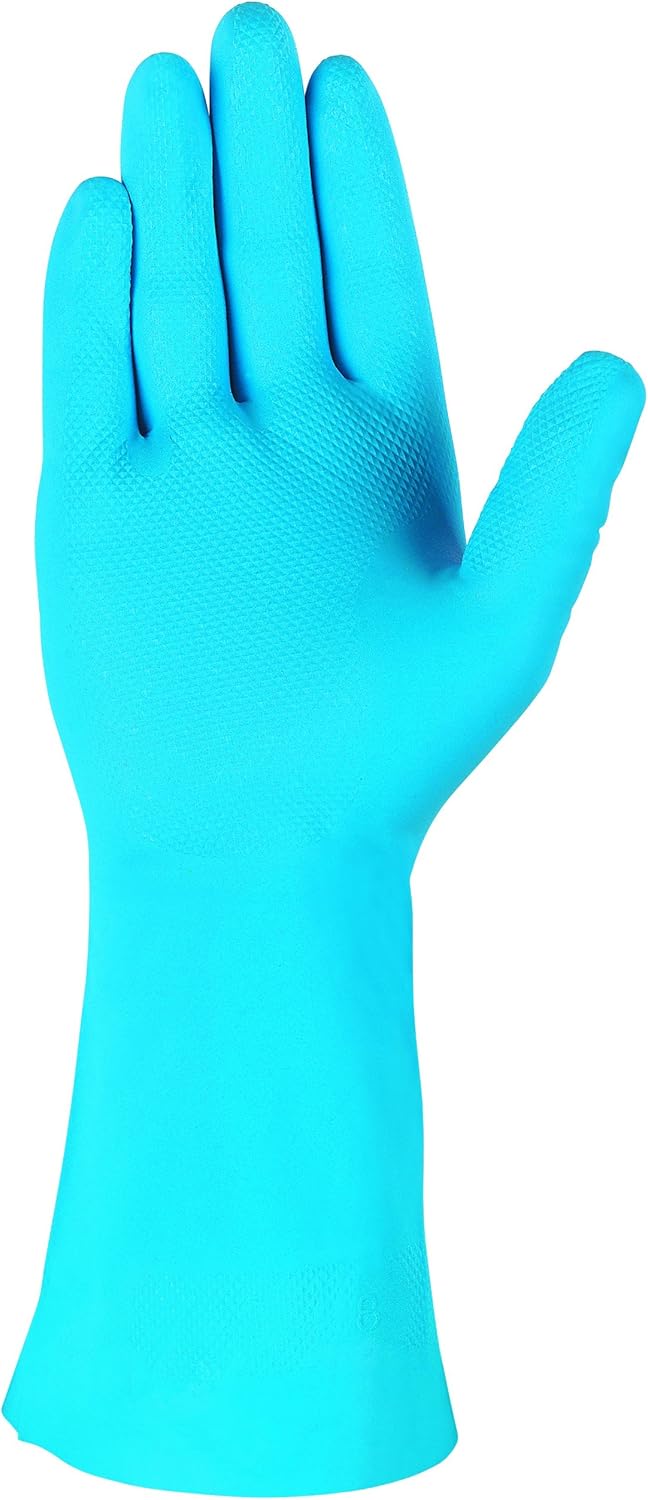 MCR Safety 5300M 13-Inch Seamless Nitrile Rubber Gloves with Straight Cuff, Blue, Medium, 1-Pair