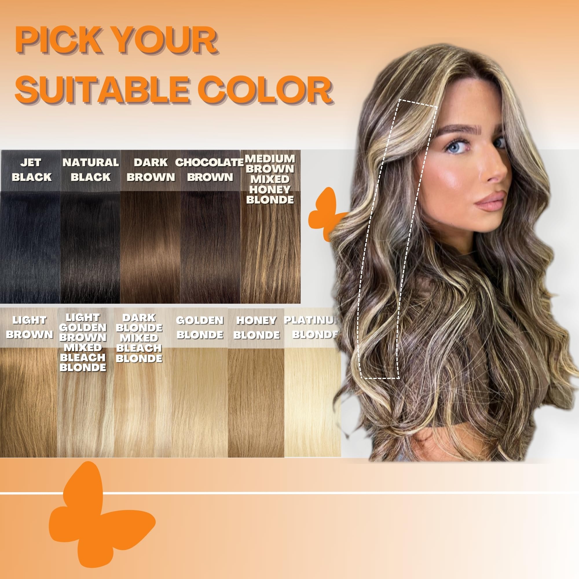 Clip In Hair Extensions Real Human Hair, Single Clip Ins Short Hair Extensions, Remy Balayage Highlight Hairpieces for Women 6 Pcs 10 Inch 31g Medium Brown Mixed Honey Blonde