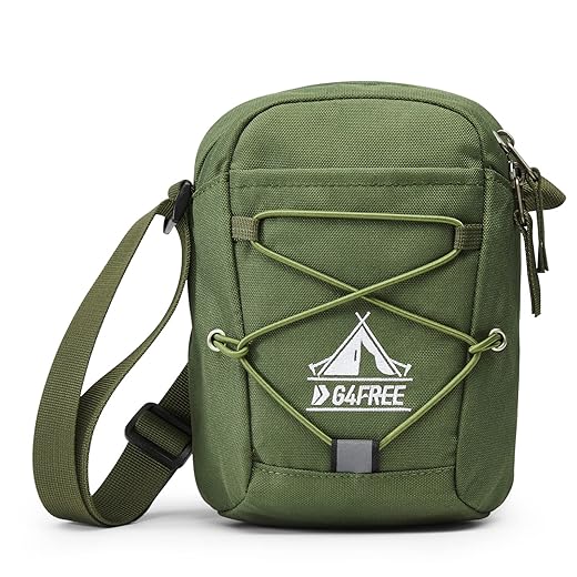 G4Free Small Crossbody Bag RFID Side Shoulder Cell Phone Bag Mini Wallet Purse For Men, Women(Army Green)
