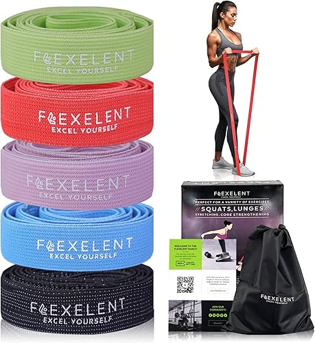 Bandas de resistencia de tela para entrenar juego de bandas de entrenamiento para piernas, glúteos y muslos, ideal para hombres y mujeres, bandas de