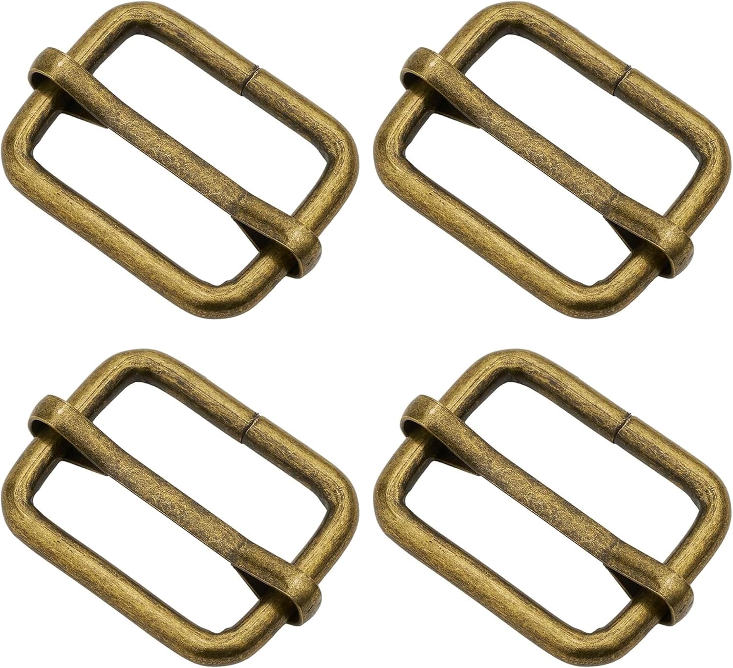 CRAFTMEMORE Triglide Slide Belt Keeper 5/8" 3/4" 1" Movable Bar Slider Strap Adjuster Rectangle Strap Keeper Purse Making