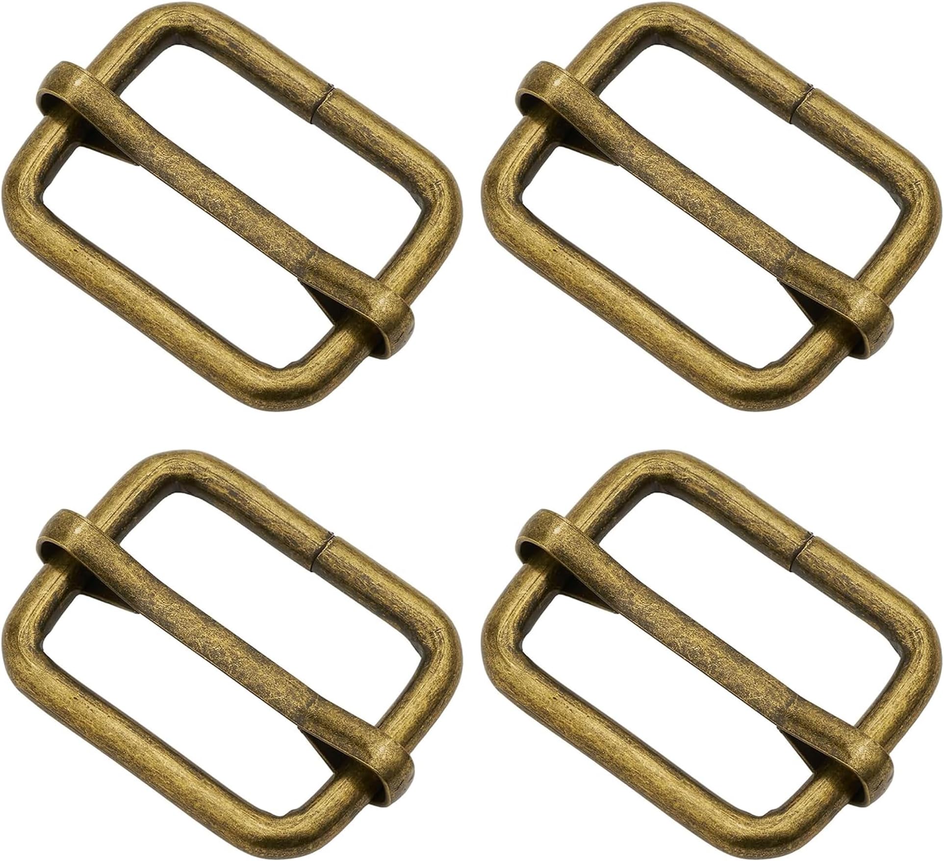 CRAFTMEMORE Triglide Slide Belt Keeper 5/8" 3/4" 1" Movable Bar Slider Strap Adjuster Rectangle Strap Keeper Purse Making