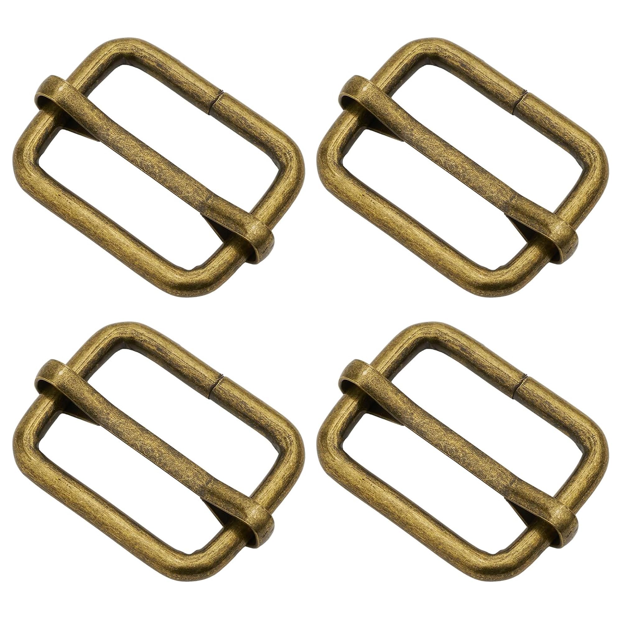 CRAFTMEmore Loops & Sliders CRAFTMEmore Movable Bar Slide Strap Adjuster Rectangle Strap Keeper Triglide Belt Keeper Purse Making 5/8" 3/4" 1" Pack of 10 (1 Inch, Antique Brass)-image-35
