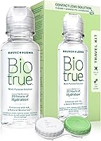 Biotrue Multi-Purpose Contact Lens Solution with Lens Case - Cleans, Hydrates, Disinfects for 20-Hour Comfort, 2 Fl Oz