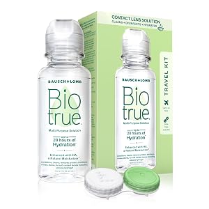 Biotrue Contact Solution Multi-Purpose Solution with Lens Case Cleans Conditions Hydrates Disinfects Removes Protein Dirt Debris Contact Lens
