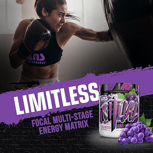 Miniatura 5 de ANS Performance Ritual Pre Entrenamiento (30 porciones, 12.7 oz)  Fórmula completa de preentrenamiento  Energía, enfoque y fuerza  Aumenta la
