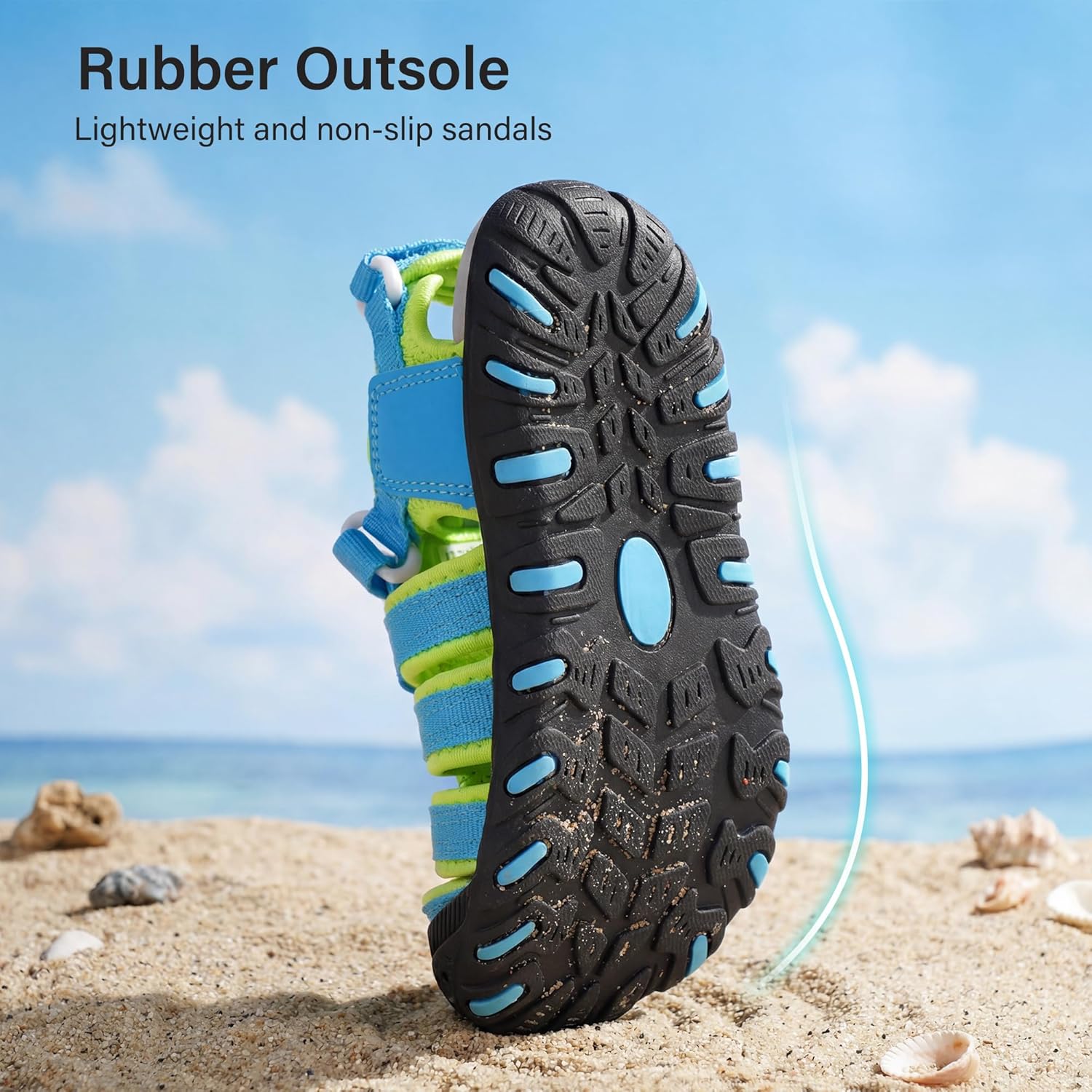 Stelle Boys Girls Sport Water Sandals Kids Summer Outdoor Beach Hiking Closed-Toe Athletic Shoes for Toddler/Little/Big Kids - Image 5