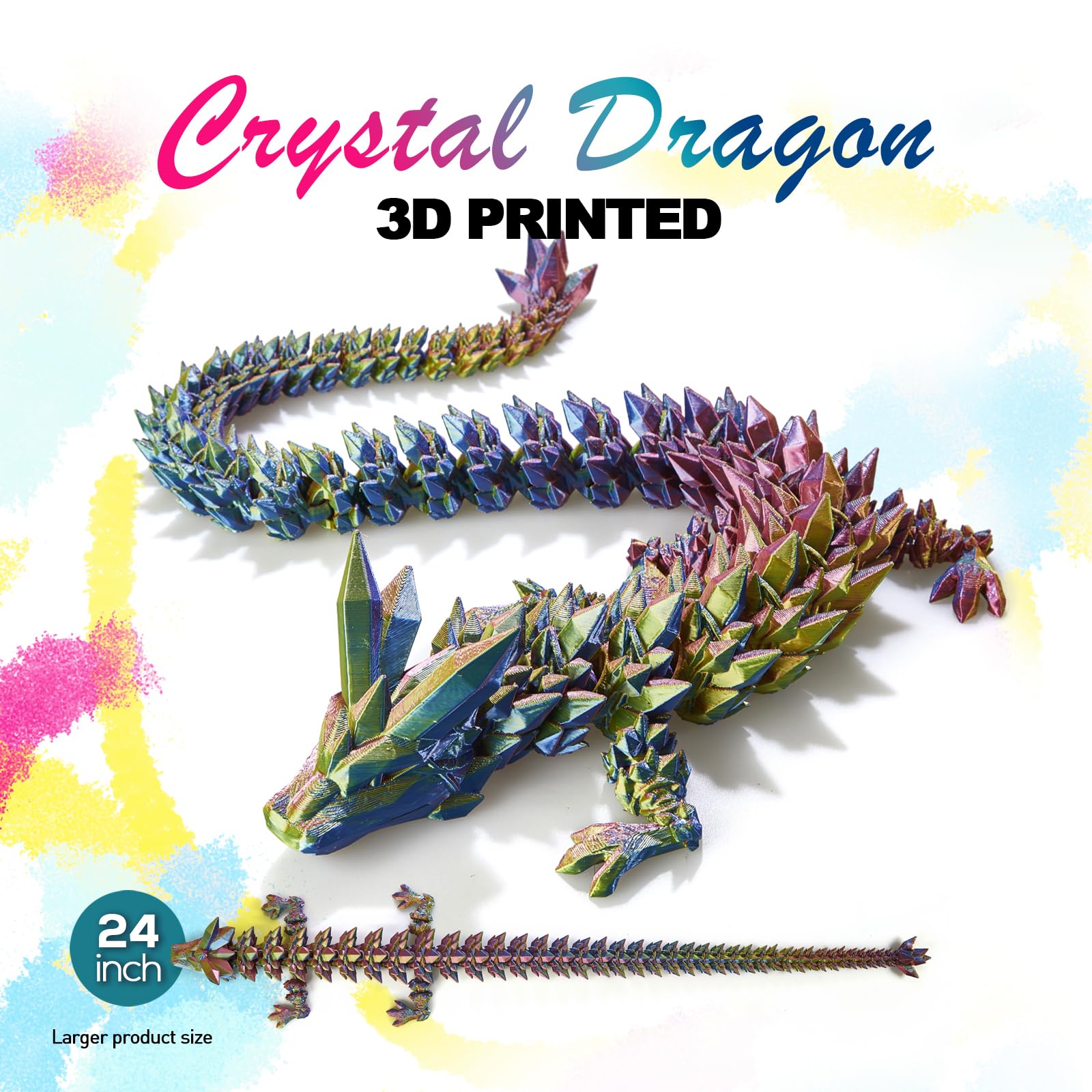 Amazon.co.jp: Dak Haan 24インチ 大型3Dプリントドラゴン、柔軟な関節