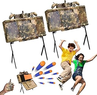 Skywin Toy Claymore for Play Games- Trip Wire and Remote Control Included for Plastic Claymore Compatible with Nerf (Brown, 2 Pack)