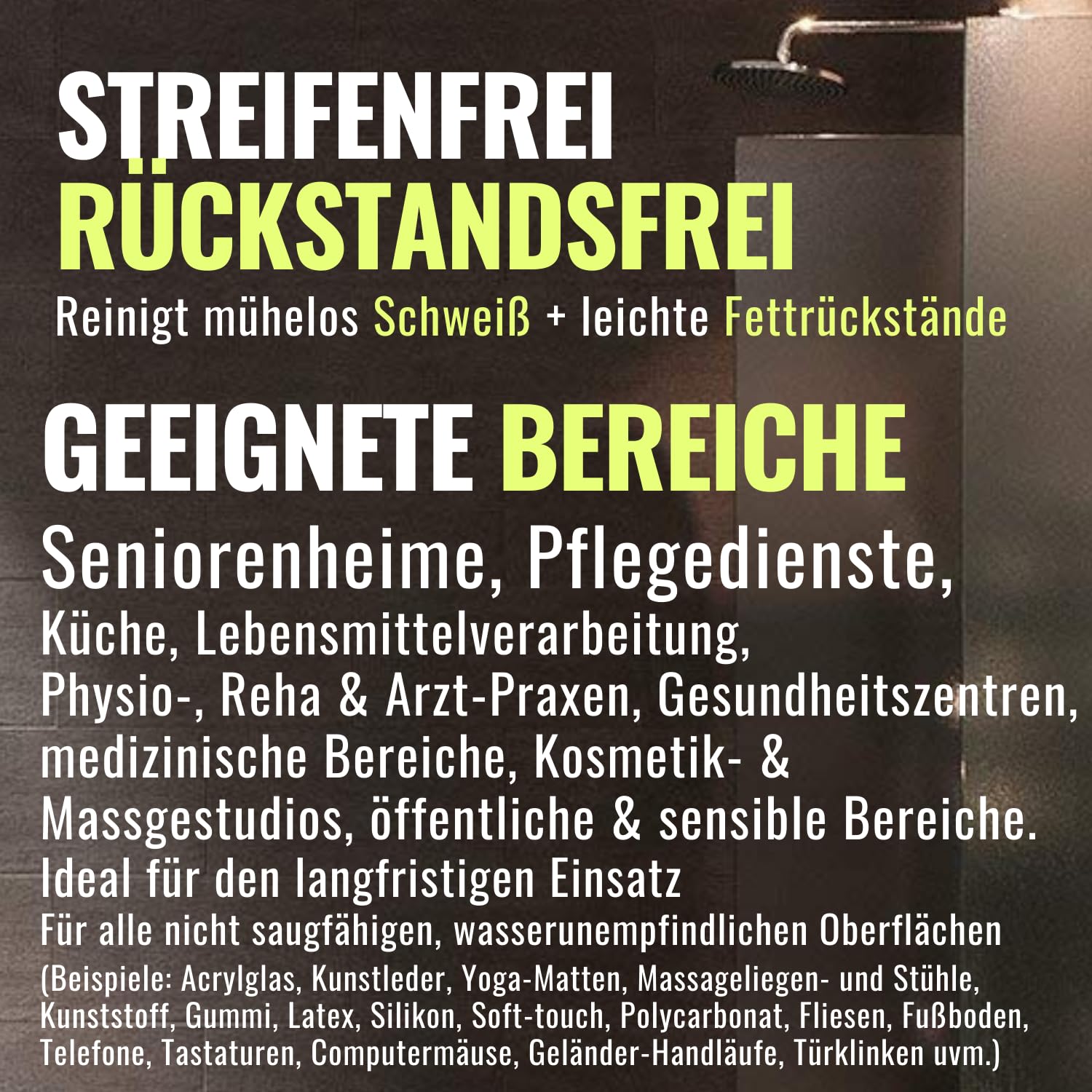 Flächendesinfektionsmittel alkoholfrei - Desinfektionsreiniger mit breitem Wirkungsspektrum - Desinfektionsmittel für Hände & Flächen - 5 L