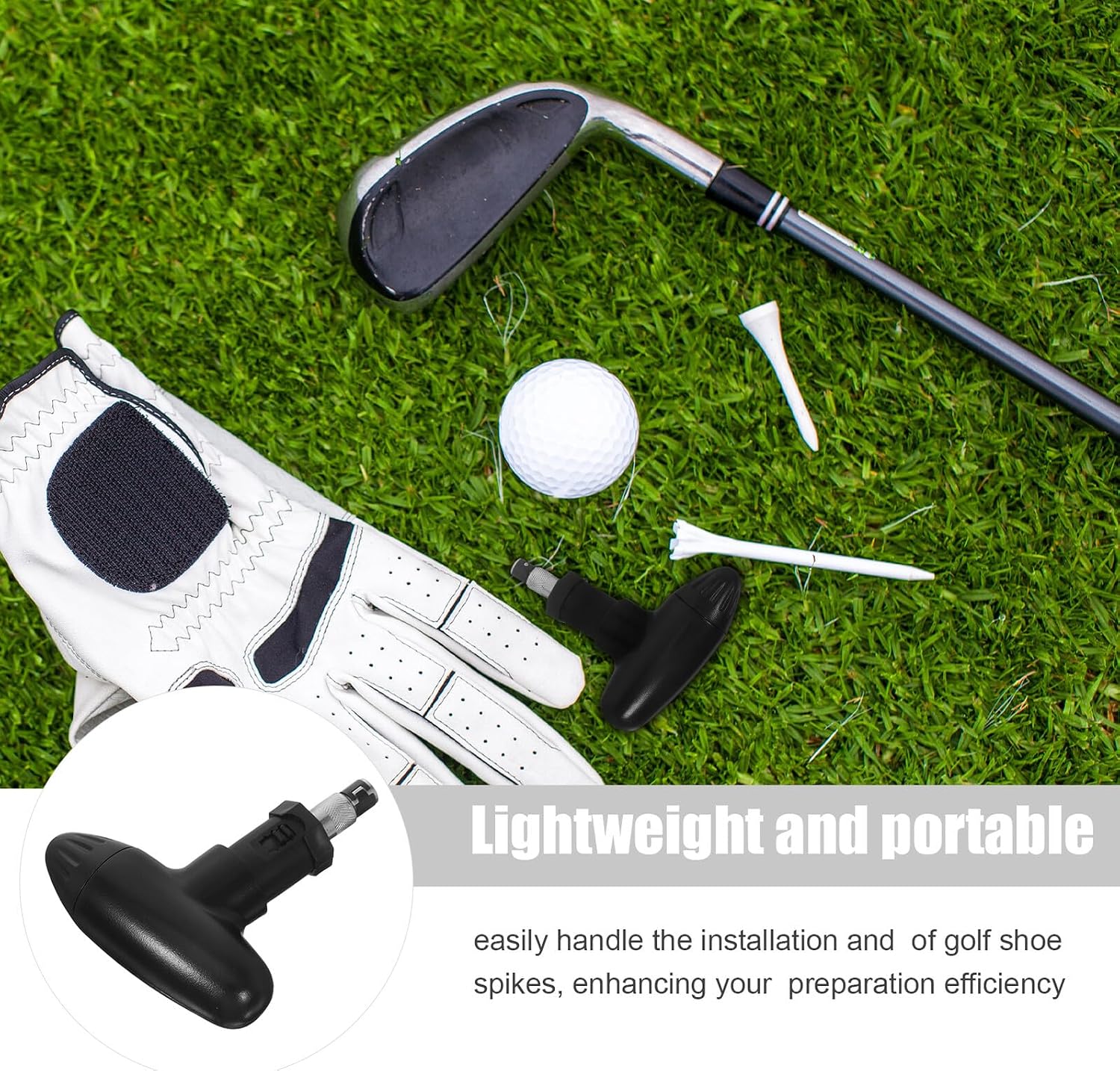Hemoton Golf Shoe Spike Removal Tool with Universal Cleat Wrench Plastic Spanner for Golf Shoes Adjustable Spike Remover for Golfers’ and Maintenance