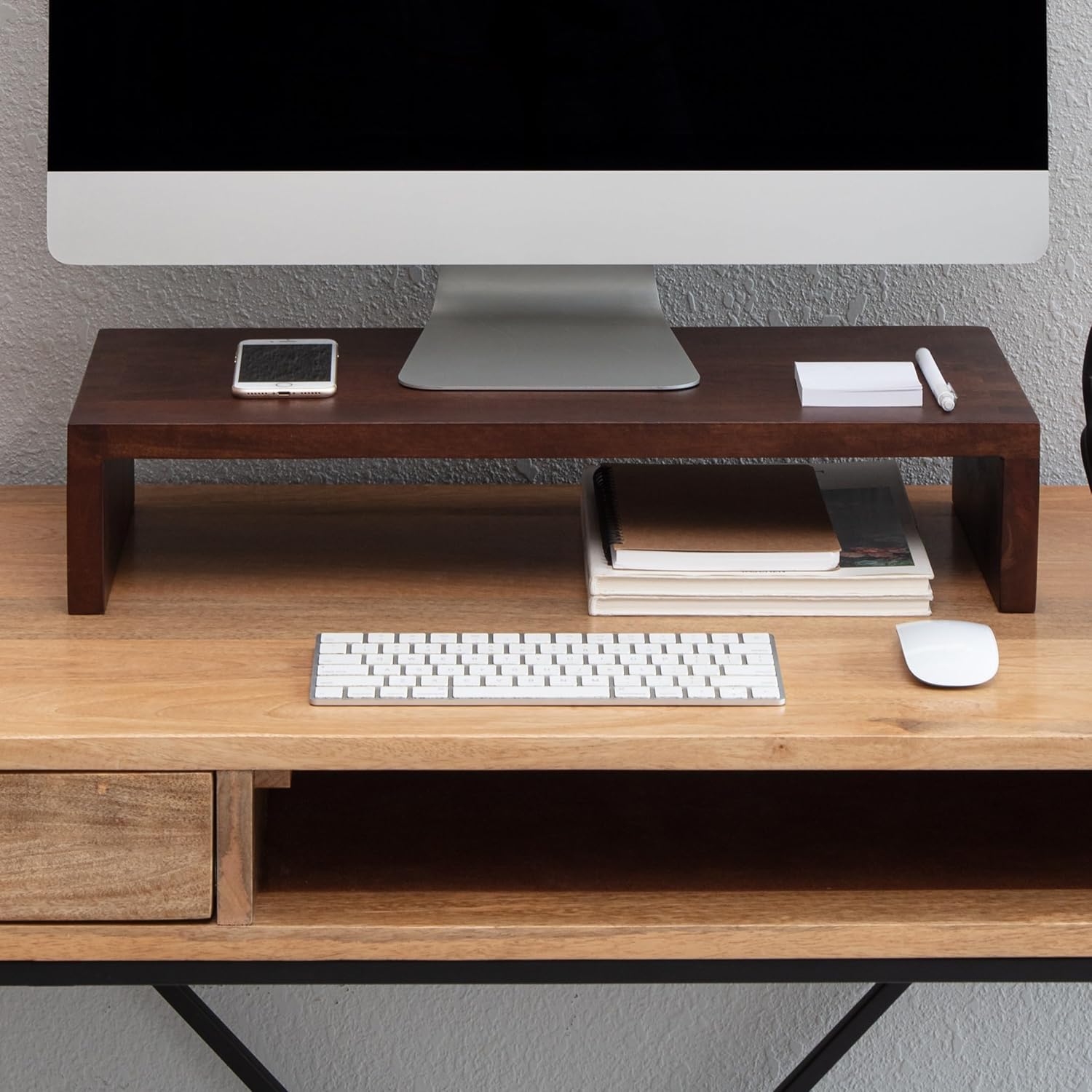 Amazon.com: Anji Mountain Wooden Monitor Stand - Elegant Monitor Riser ...