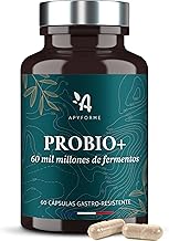 Apyforme - Intestinal Flora Probiotics - Up to 60 Billion CFU/Day - 10 Exclusive Strains, Lactobacillus, Bifidobacterium - 60 Gastroresistant Capsules - Probio+