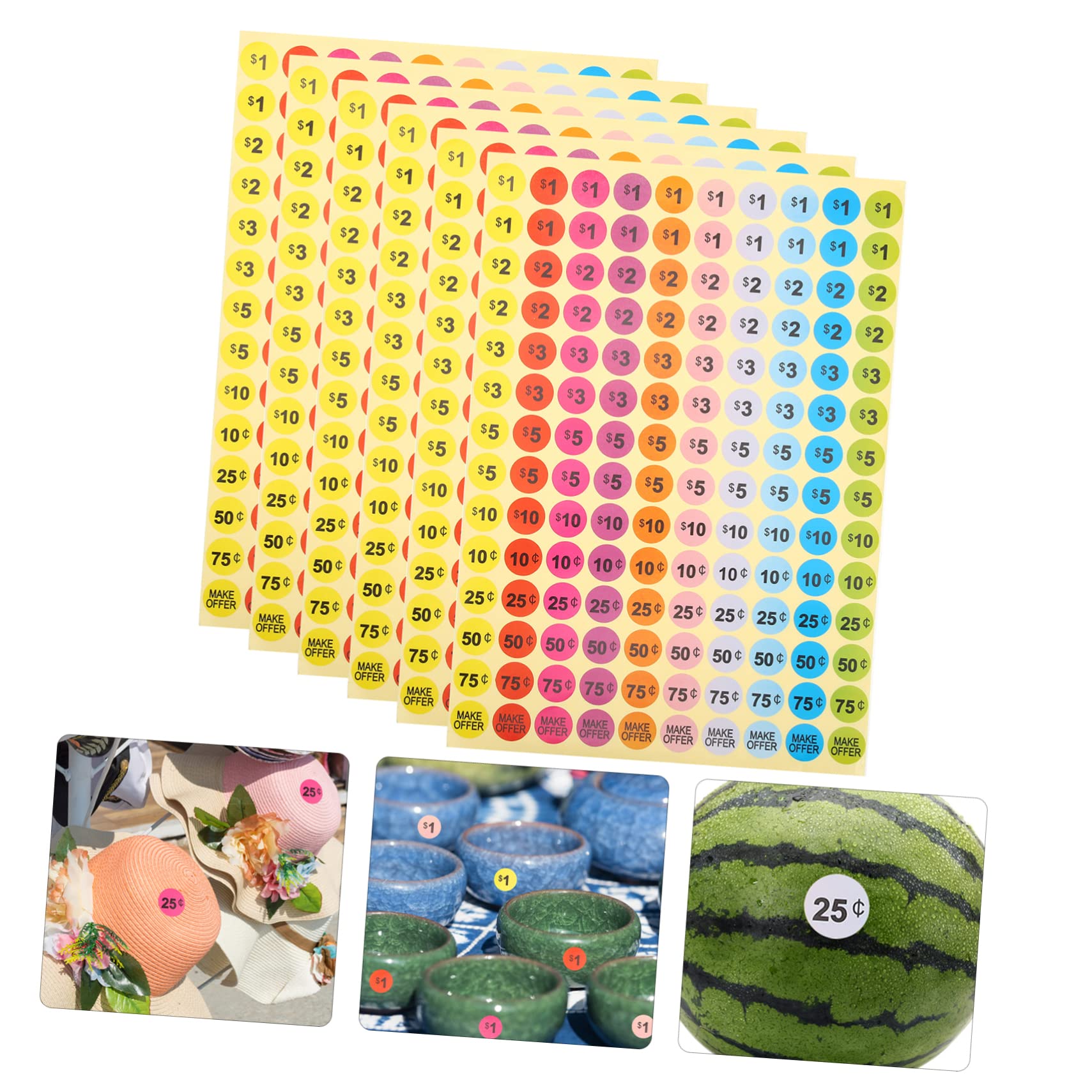 Gadpiparty Yard Sale Pricing Stickers 30 Sheets Sale Tags Eye-catching Retail Store Tags