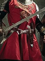 Vista 7 de Janmercy 4 piezas de espada medieval renacentista para cinturón de esgrima para disfraz de niños, soporte de espada de cuero para fiesta de Halloween