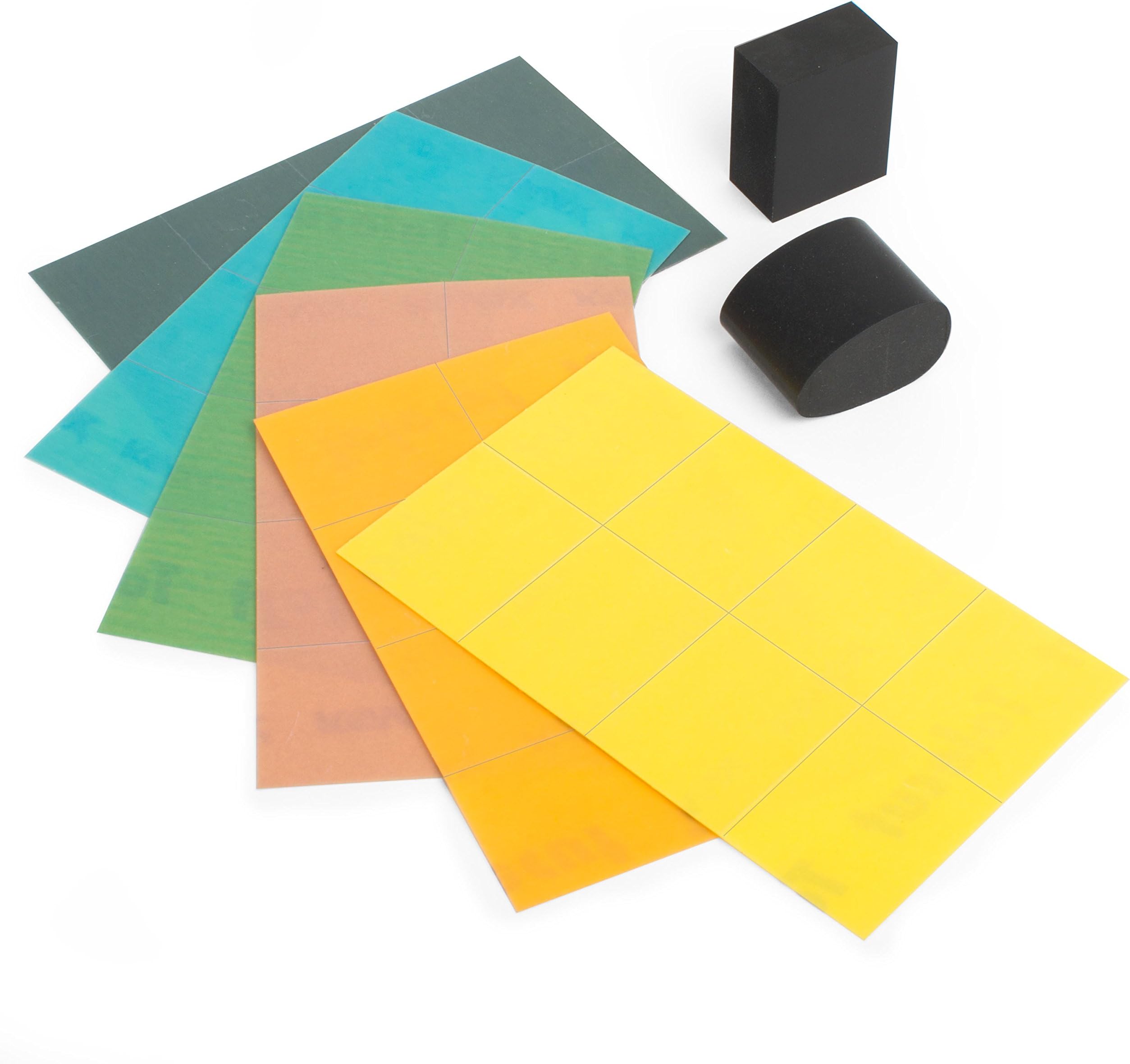 Kovax Tolecut Finish Repair System (Set of 6 Tolecut Abrasive Sheets in 6 Grits, and 2 Sanding Blocks)