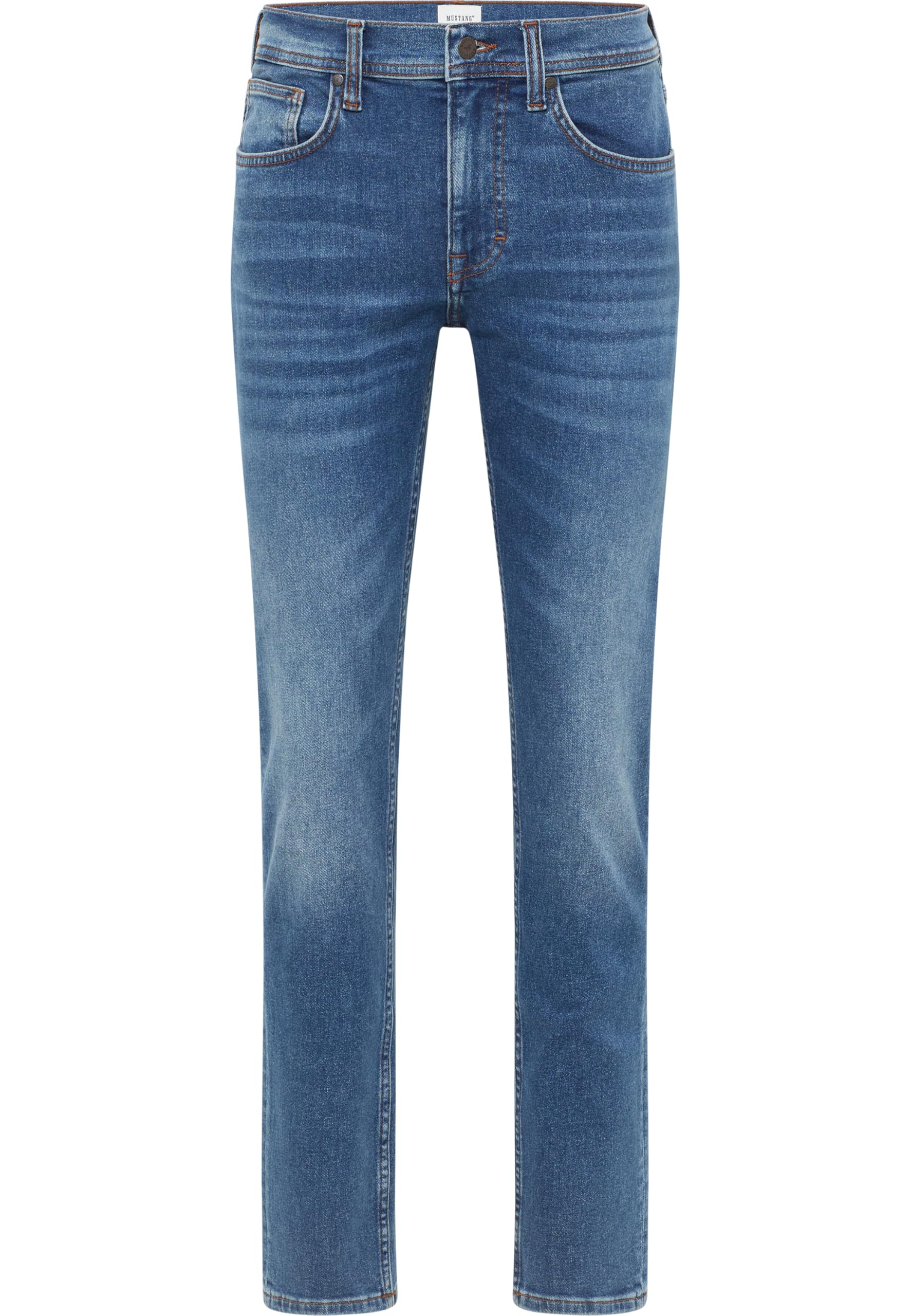 Mustang Men's Medium Blue 682 Style Orlando Slim Jeans, 34 W/34 L