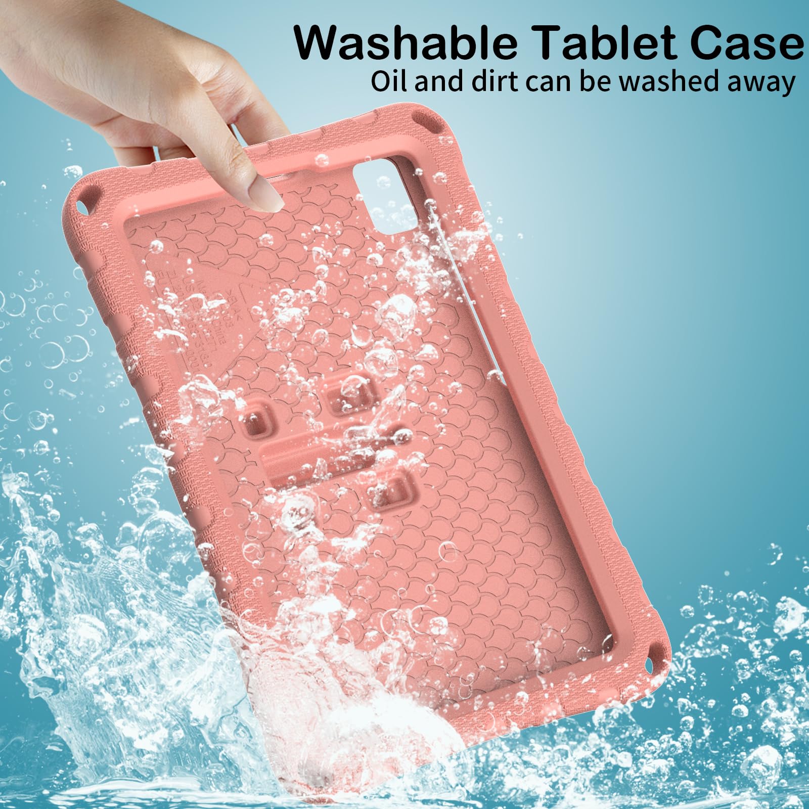 Custodia per bambini compatibile con Lenovo Tab One 8,7"/K9 TB305FU (2025), leggera, antiurto, in EVA robusta, custodia protettiva con tracolla, graziosa custodia a farfalla, rosa