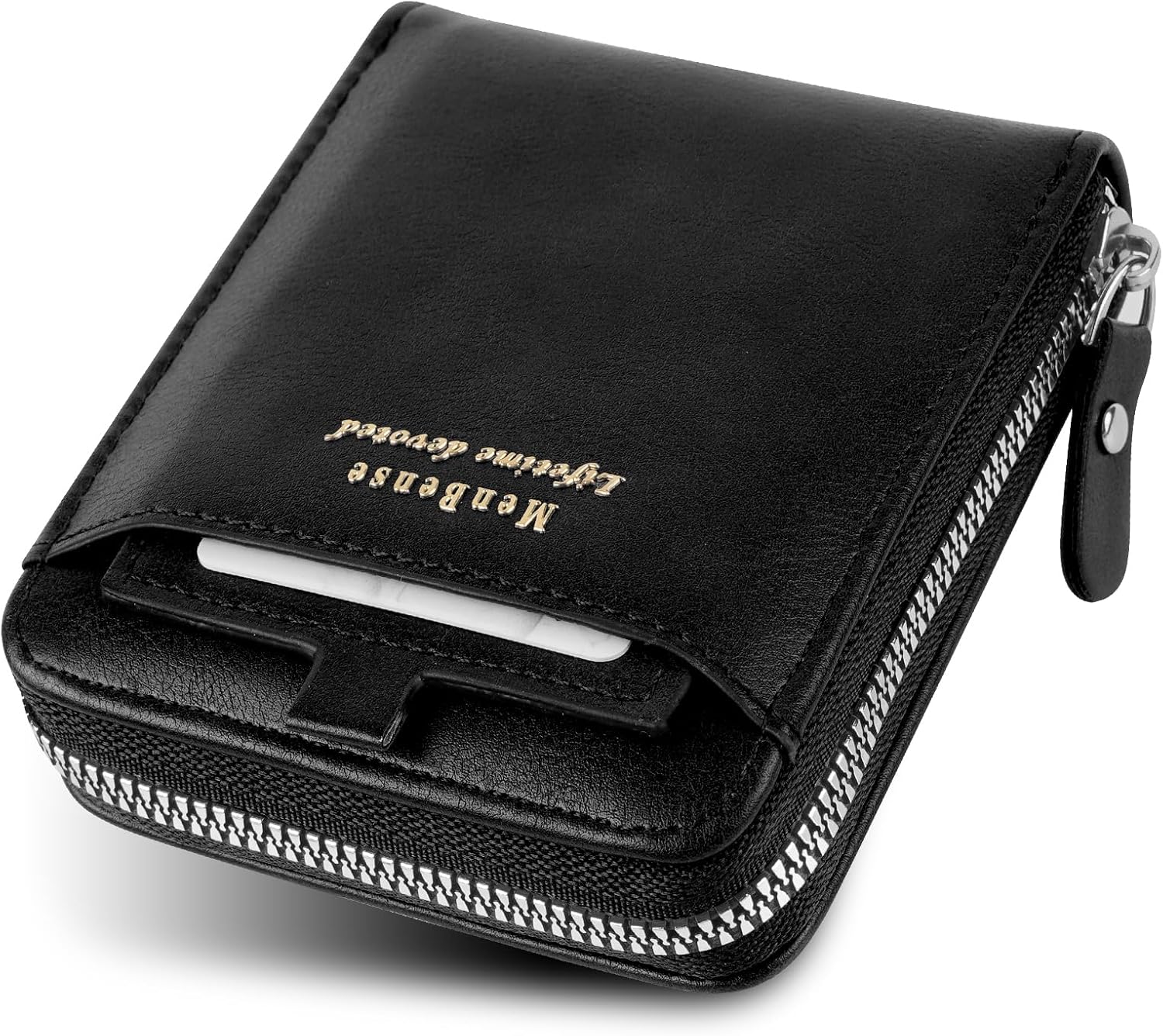 Leather Wallet for Mens, Mens Wallet with Coin Pocket ID