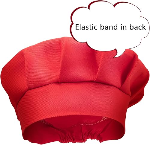 Miniatura 4 de SATINIOR Juego de 8 delantales y sombrero de chef para niños con 2 bolsillos ajustables para niños y niñas, cocinar, hornear, pintar