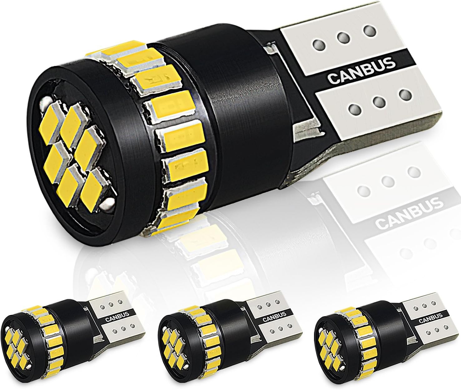 Auxito 4x W5w T10 194 168 24 Smd 3014 Led Car Light Lamp 12v 6000k 25 Indoor Lamps License Plate Light Reading Lamp Replacement Car Lighting Bulb White Amazon Co Uk Automotive