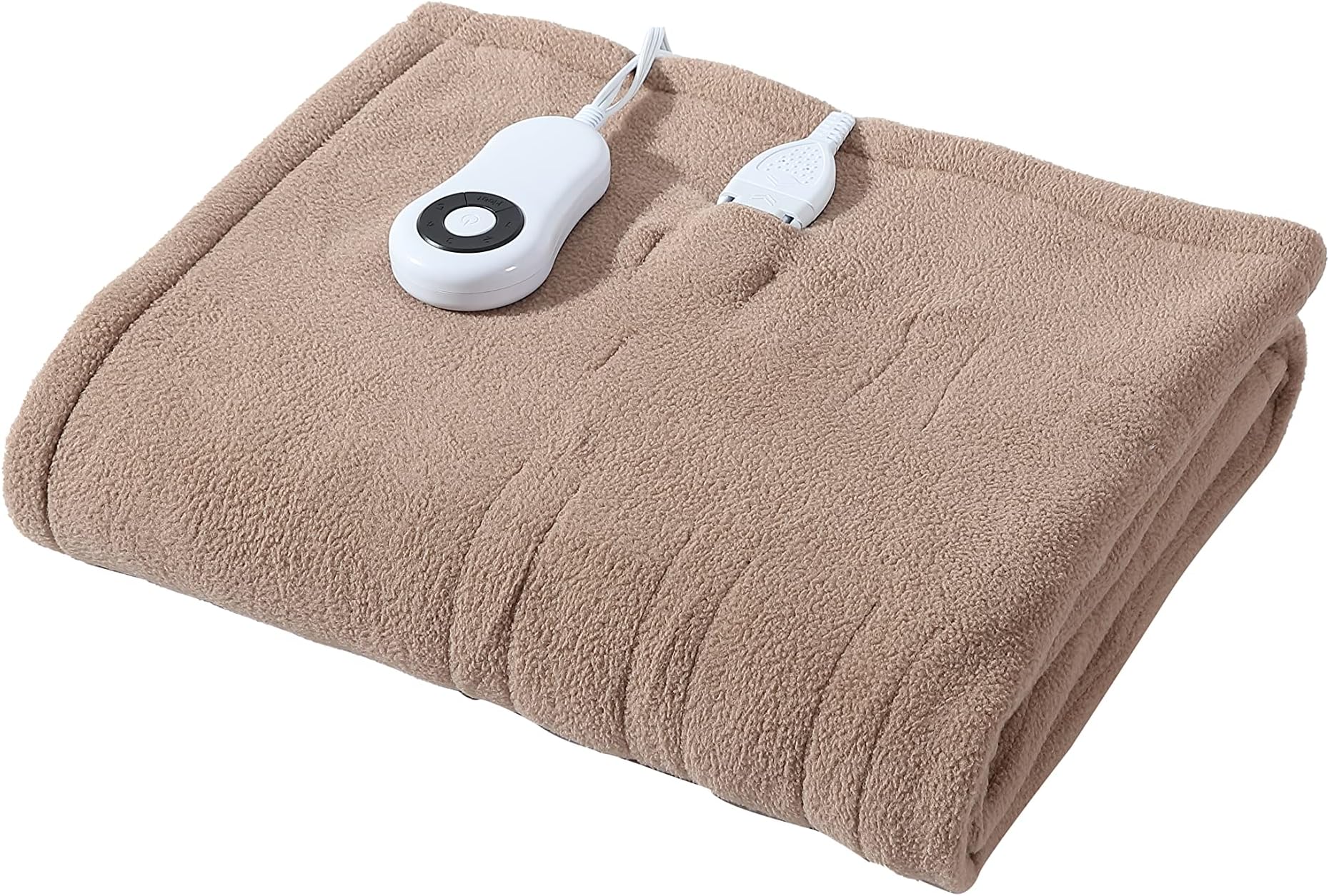 Eddie Bauer | Reversible Sherpa/Fleece Heated Electric Throw Blanket with 5 Setting Controller