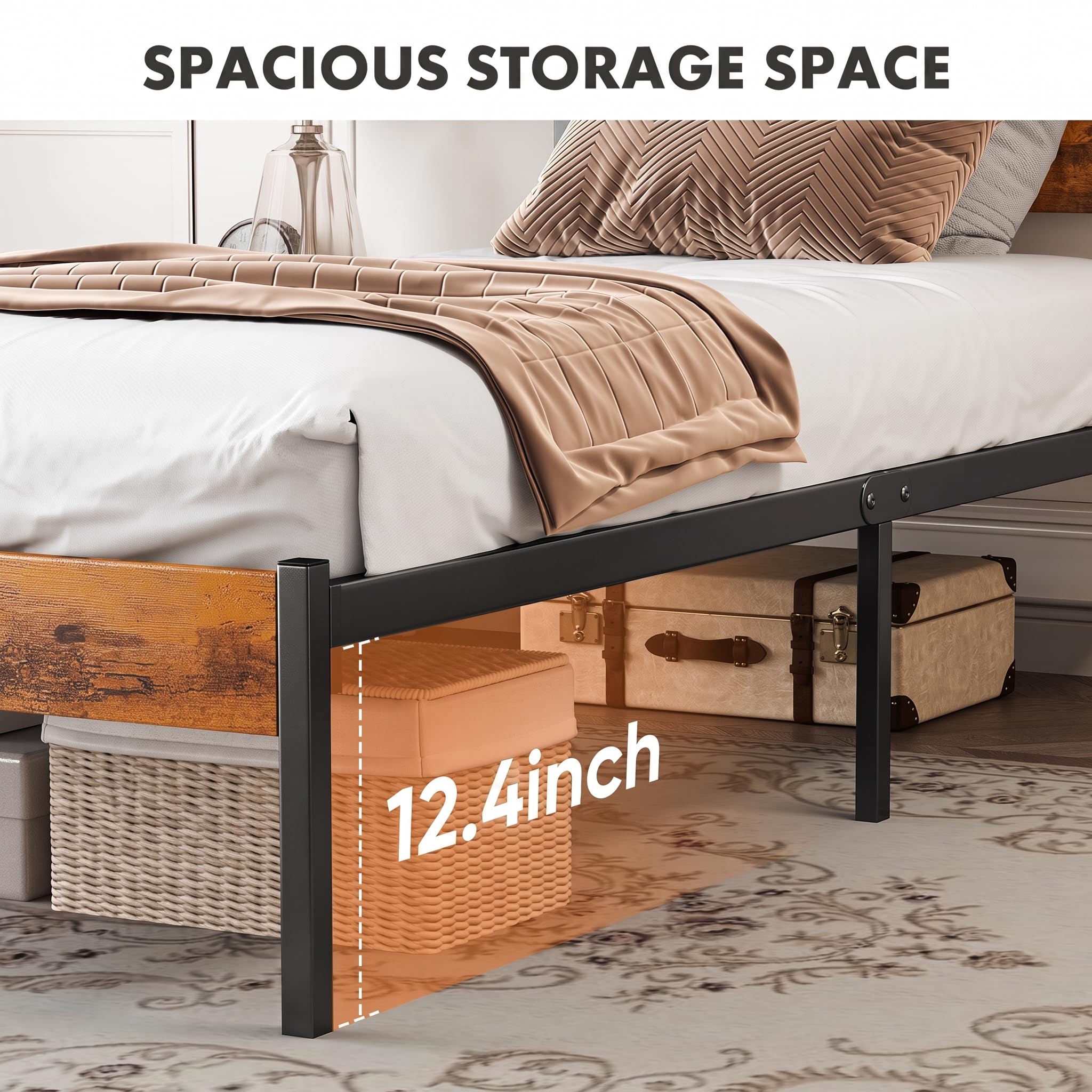 Best Twin Bed Frame and Mattress Picks for 2026 2 Sweetcrispy Twin Size Metal Platform Bed Frame - Mattress Foundation with Headbo — product photo