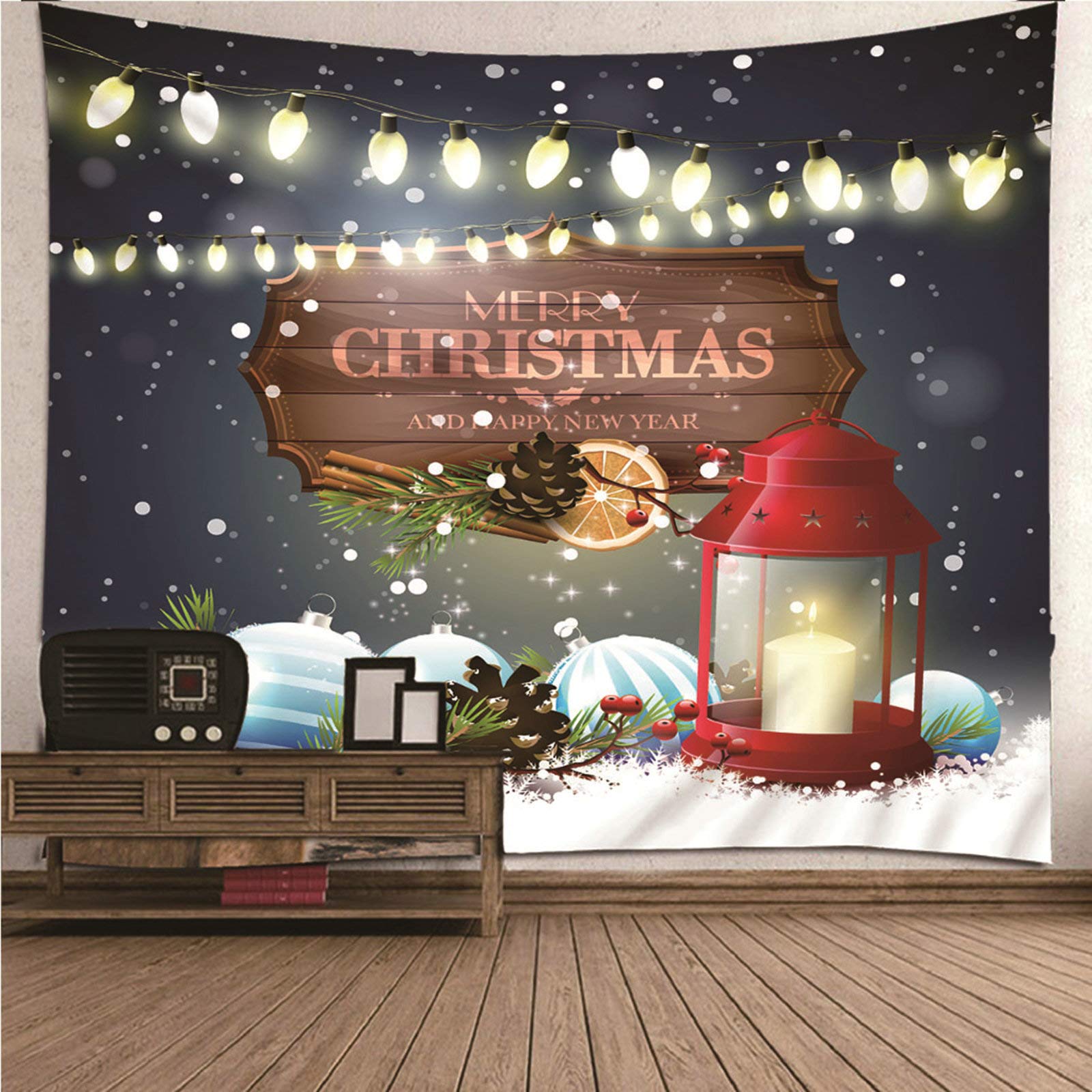 Tapiz de pared navideño KnSam multicolor para decoración festiva y mantel de mesa