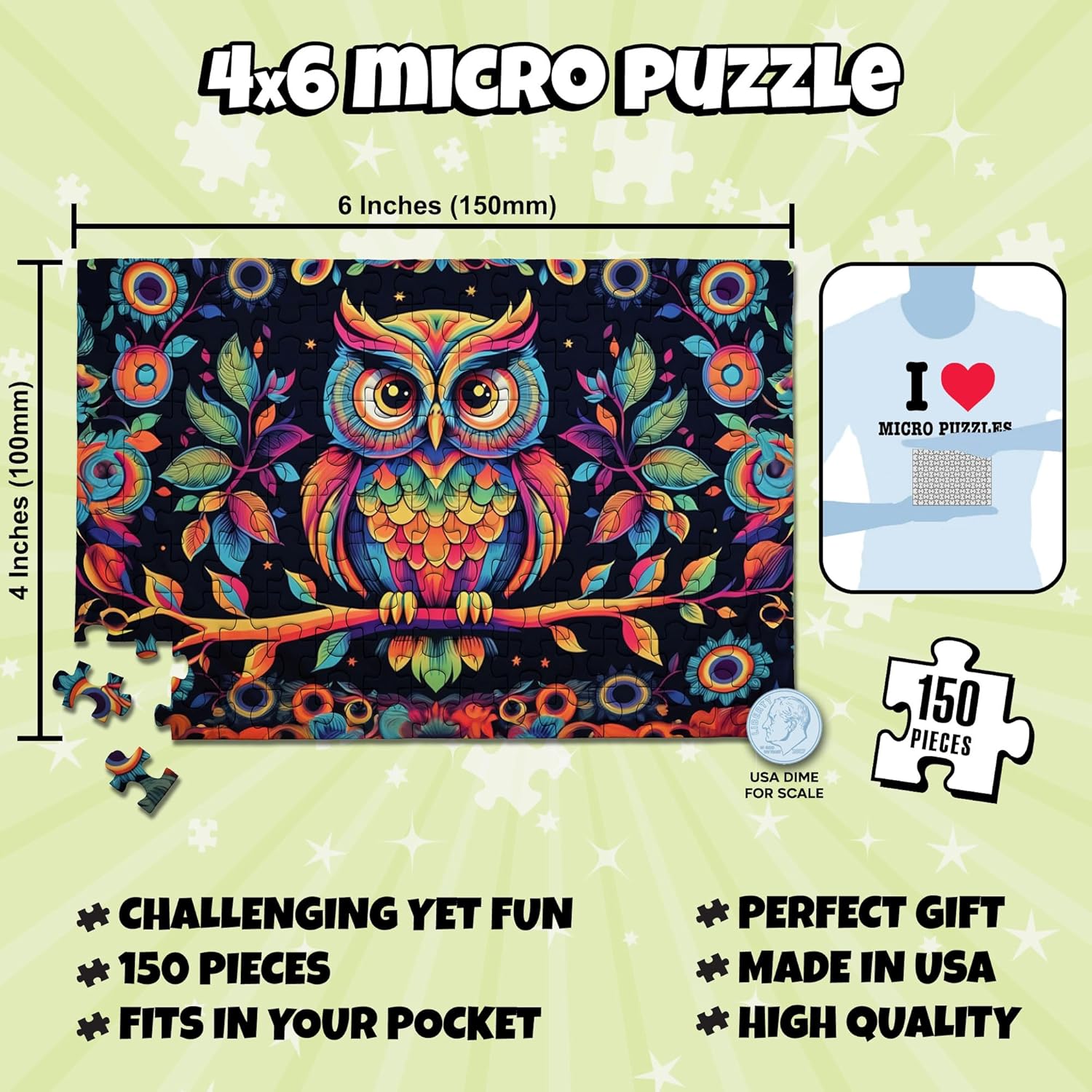 MicroPuzzles “Victorian Wallpaper” Mini Jigsaw Puzzle 2-Pack – 150-Piece Classic-Pattern 4×6 in Puzzle Gift | Made in USA | Small Business