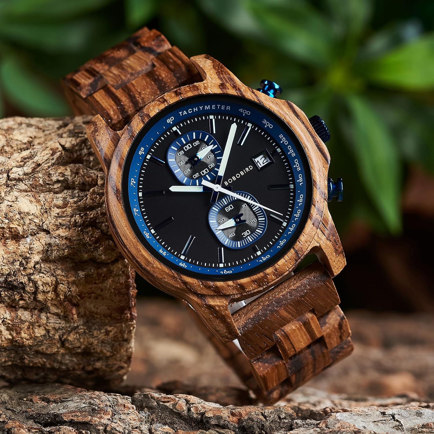 BOBO BIRD Wooden Watch for Men Women Ultra-Light 50g Luminous Hands Chronograph Date Casual Business Gift - Image 7