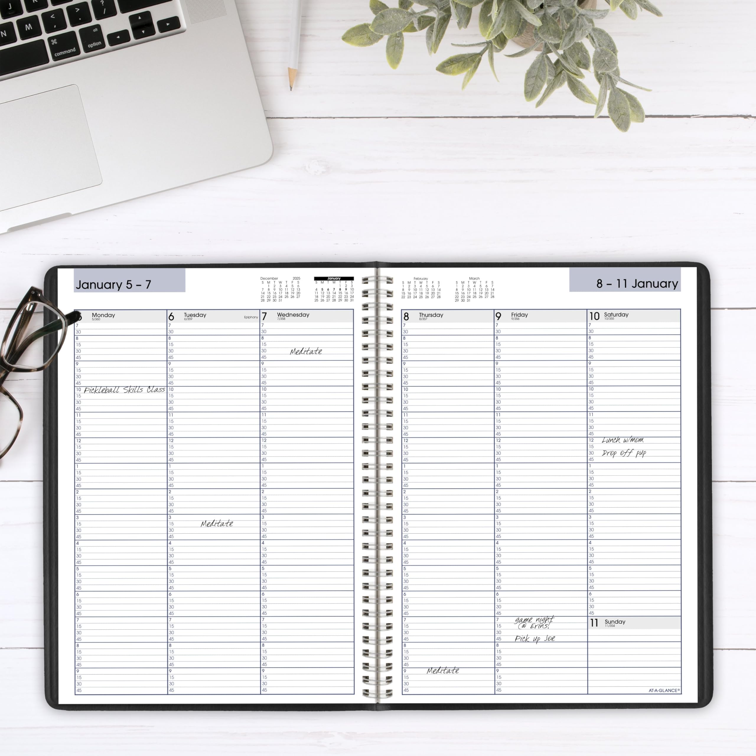 AT-A-GLANCE 2026 Appointment Book Planner, Weekly, 8" X 11", Large, Quarter-H - View #7