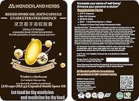 Vista 1 de Ganoderma Lucidum/Lingzhi hongo/aceite de extracto de esporas de Reishi 110 cápsulas blandas