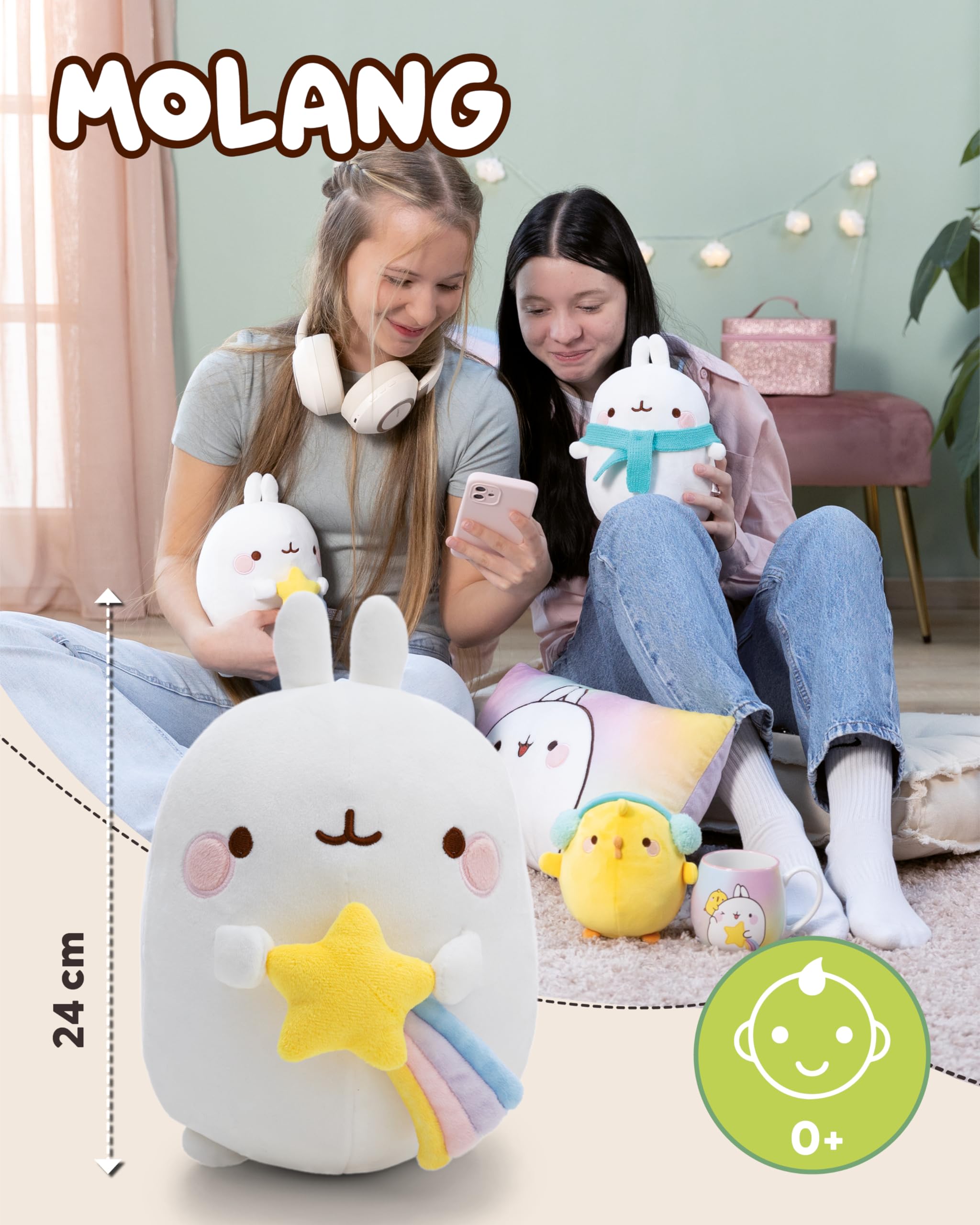 Molang L66028 Super Soft pluche dier, wit