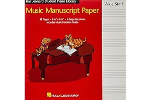 Hal Leonard Student Piano Library Manuscript Paper for Piano, Wide-Staffed