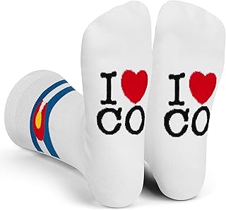 Lavley Travel and State Socks - Fun state-themed gifts for travelers and road trippers - Novelty socks for men and women