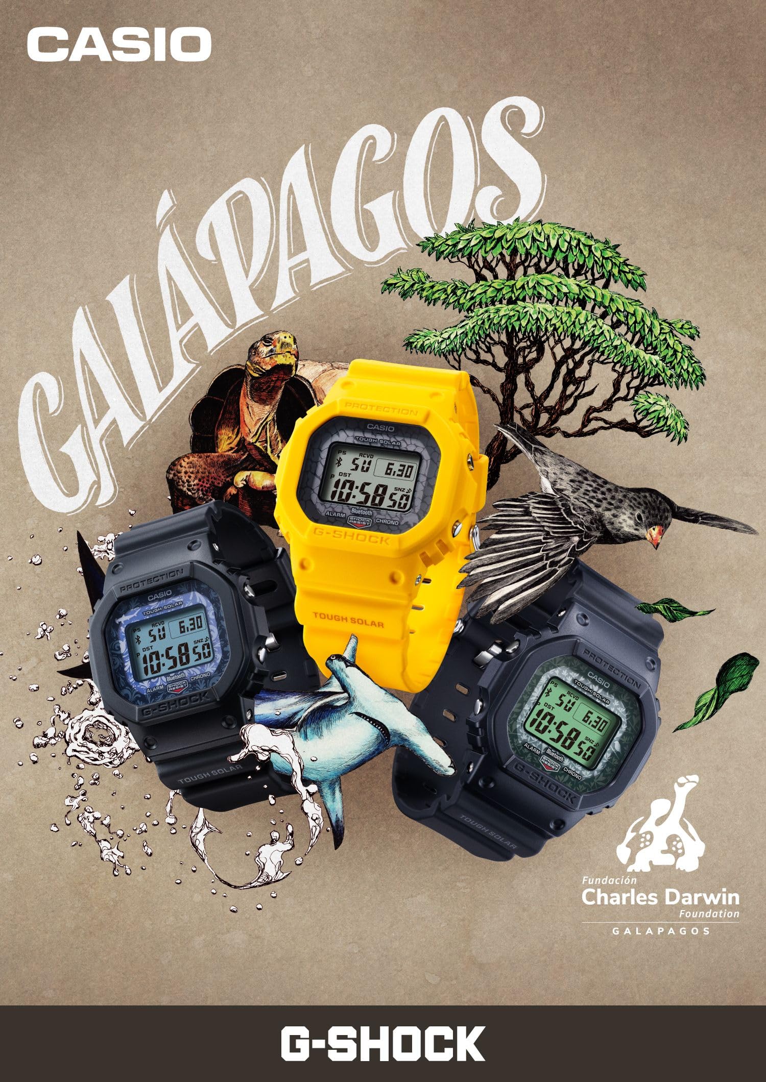 Amazon.com: CASIO G-Shock GW-B5600CD-9JR [G-Shock Charles Darwin 