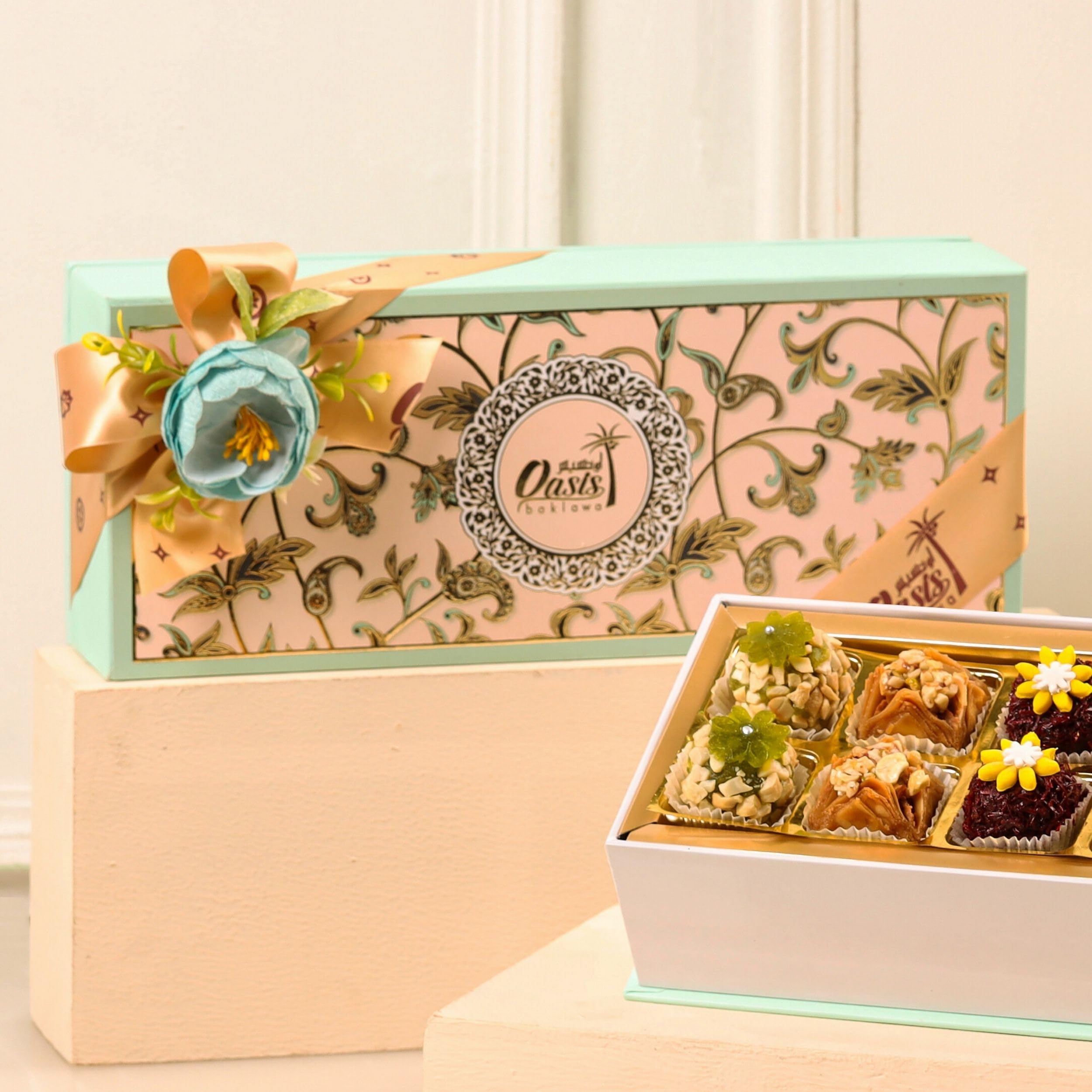 Oasis Baklawa Assorted Baklava Sweets | Marine Collection Box – Premium Turkish & Lebanese Sweets Gift Box | Festive Gift Hamper for Rakhi, Diwali, Eid, Weddings & Corporate Gifting (12 PCS) 3