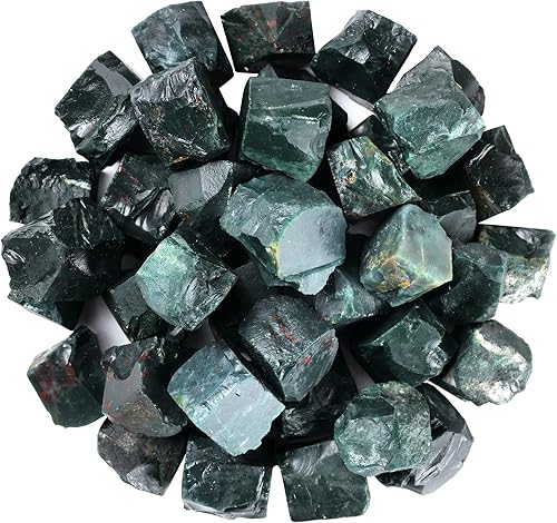 ABHISUBYA Bloodstone - Cristales crudos  Rocas para volar  Piedras preciosas grandes en bruto  Cristales triturados  Piedras rodadas y cristales a