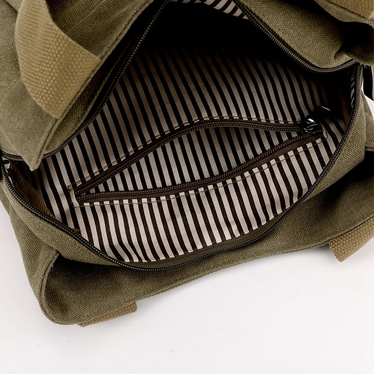 Sunshinejing Women's Canvas Purse Small Shoulder Tote Work Crossbody Bag Multi-pocket Handbag - Image 7