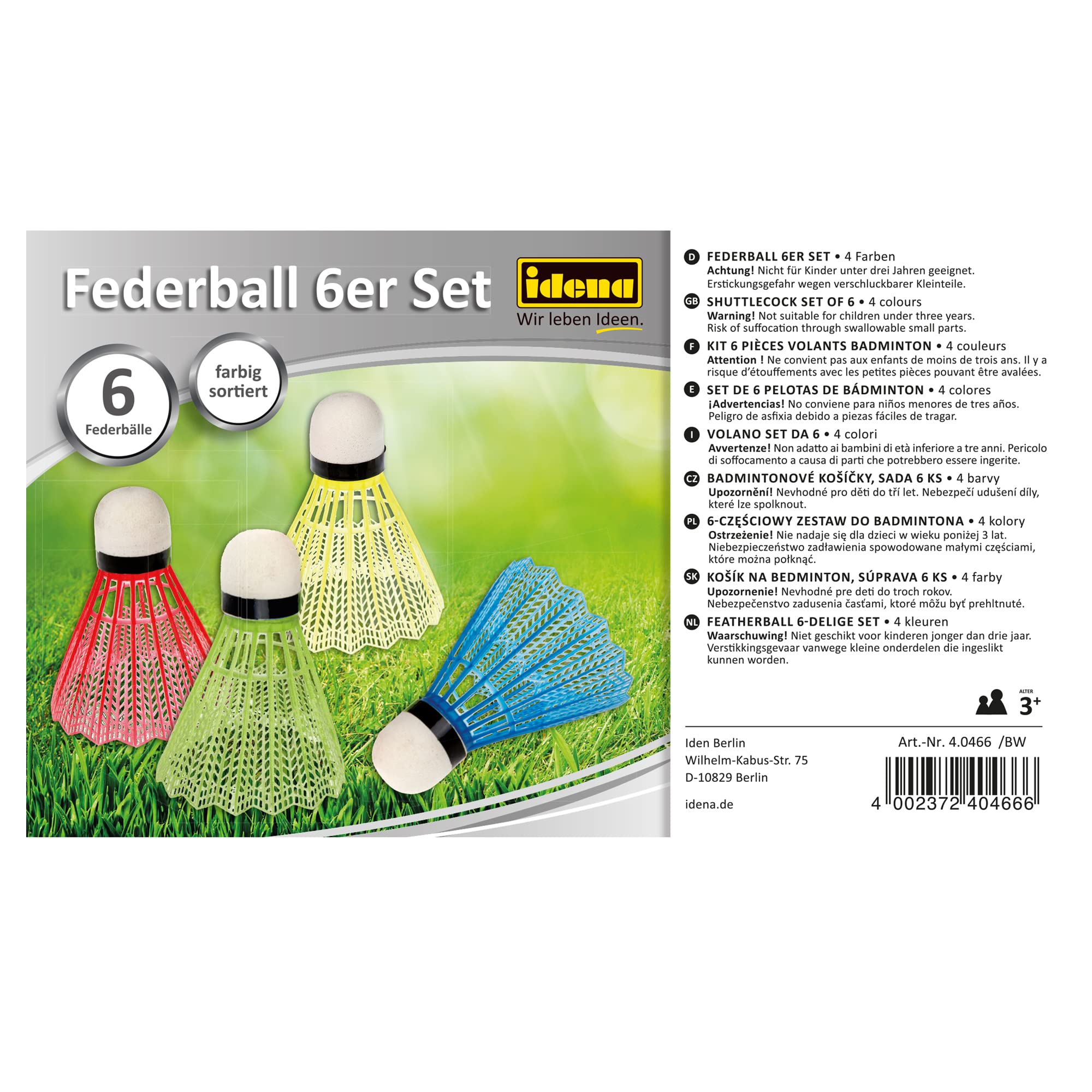 Amazon.com: Idena 40466 - Plastic Shuttlecocks with Foam Tip, Pack