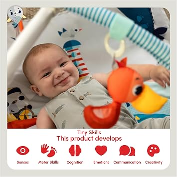 Tiny Love Gymini Baby Play Mat Activity Gym & Tummy Time Mat, Tiny Mariners